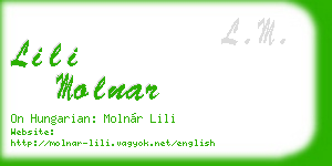 lili molnar business card